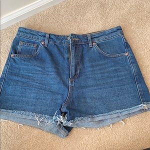 High rise girlfriend denim shorts